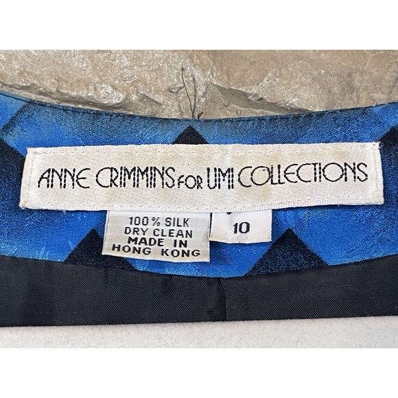 Vintage 100% Silk Asian Floral Anne Crimmins for Umi Collections Blazer Size 10 - Picture 5 of 13
